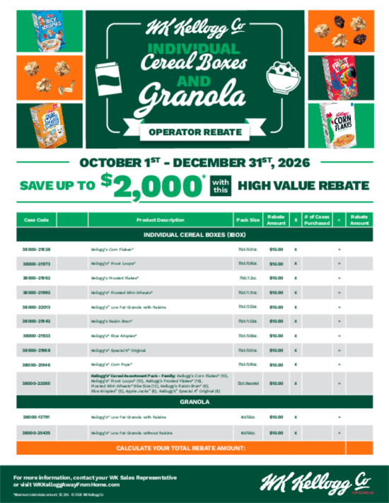 Screenshot showing first page of a random rebate from below.